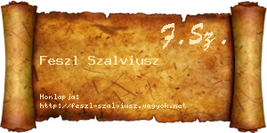 Feszl Szalviusz névjegykártya